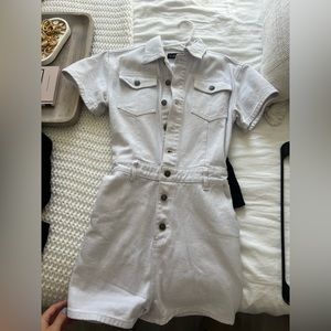 Princess Polly off white denim jumpsuit